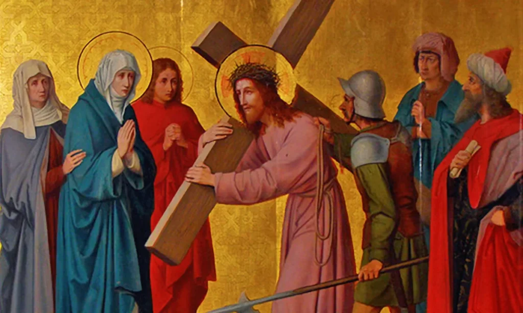 Quarta Dor de Maria, Jesus na Cruz